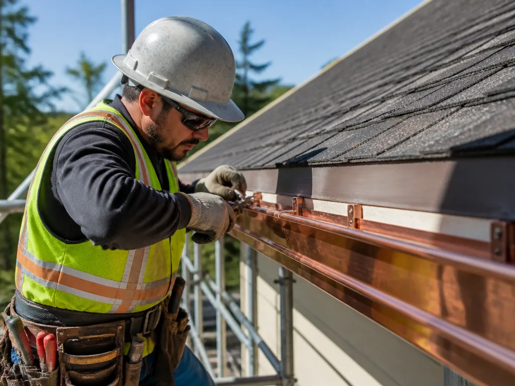 Copper Gutter Installation