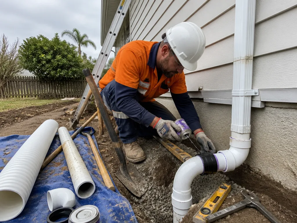 French Drain Tie-In